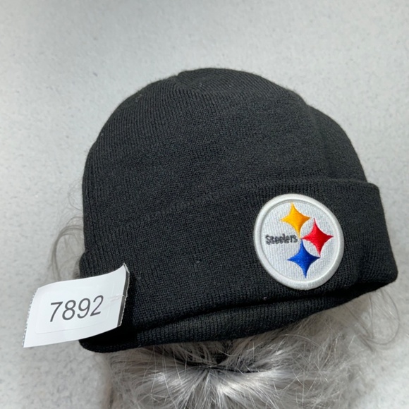 Pittsburgh Steelers Beanie Black New Era NFL Logo American Football Hat One Size - Picture 5 of 7